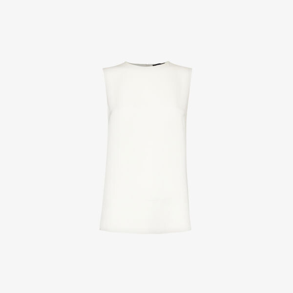 Шелковый топ без рукавов стандартного кроя Theory, слоновая кость
Шелковый топ без рукавов стандартного кроя Theory, слоновая кость