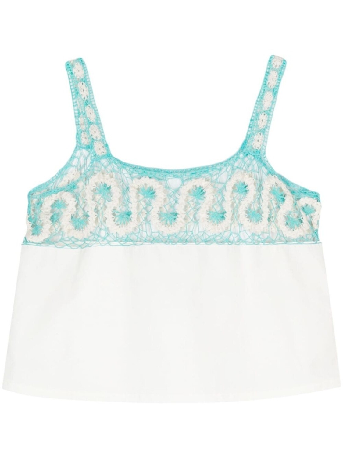 BODE майка с кружевом рябь, белый
BODE майка с кружевом рябь, белый