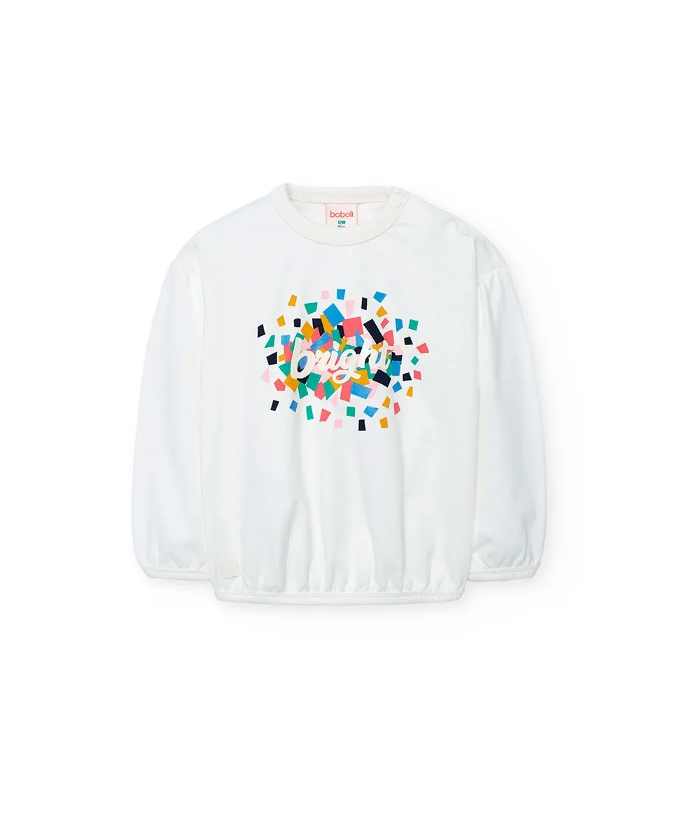 Детский флисовый свитшот с круглым вырезом Boboli, белый
Детский флисовый свитшот с круглым вырезом Boboli, белый