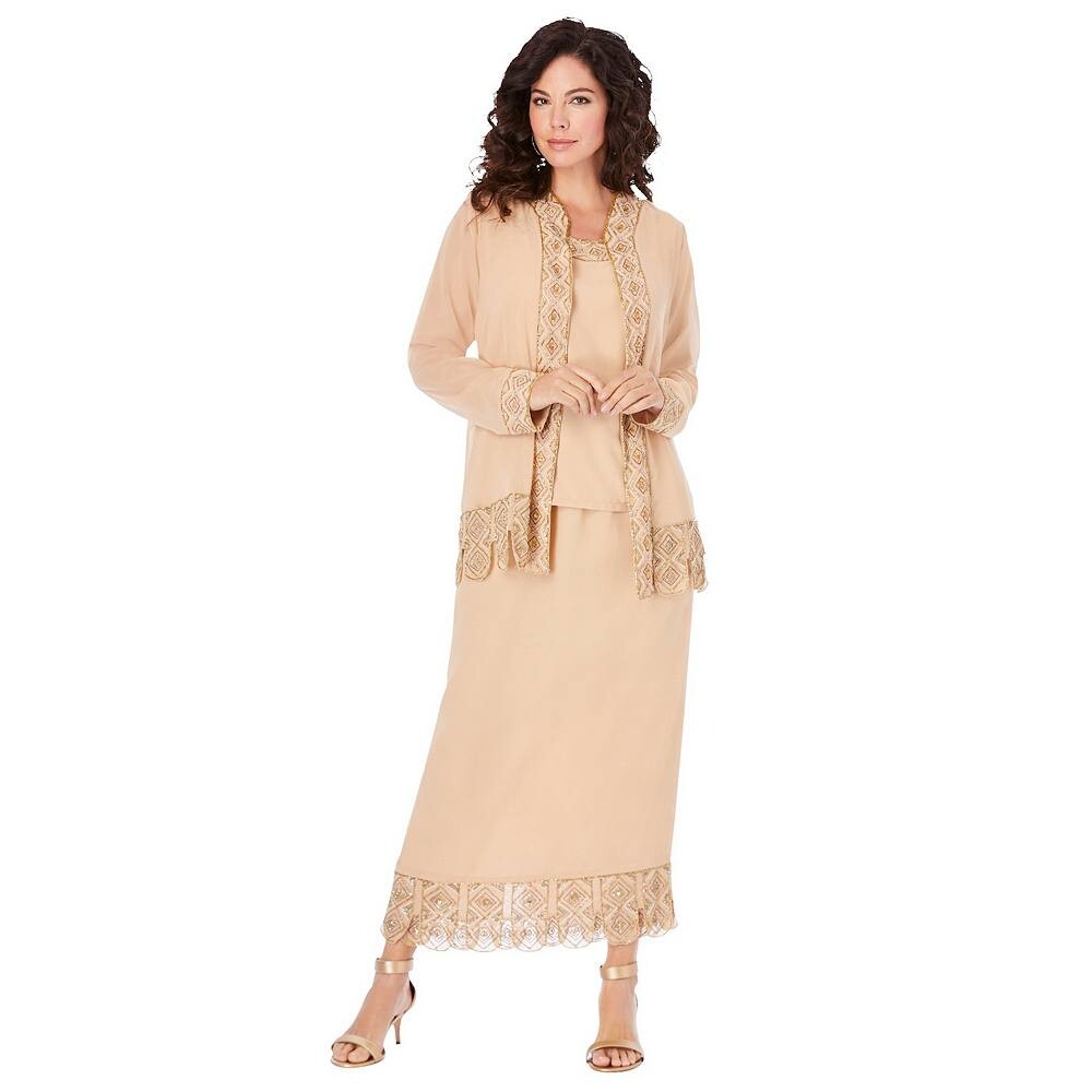 Женский комплект юбок Roaman's больших размеров из 3 предметов, расшитый бисером, цвет Sparkling Champagne
Женский комплект юбок Roaman's больших размеров из 3 предметов, расшитый бисером, цвет Sparkling Champagne