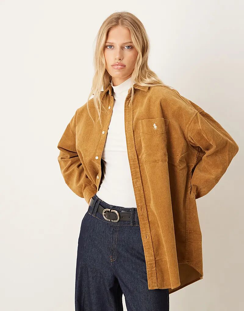 Рубашка Polo Ralph Lauren с логотипом вельвета бежевого цвета
Рубашка Polo Ralph Lauren с логотипом вельвета бежевого цвета