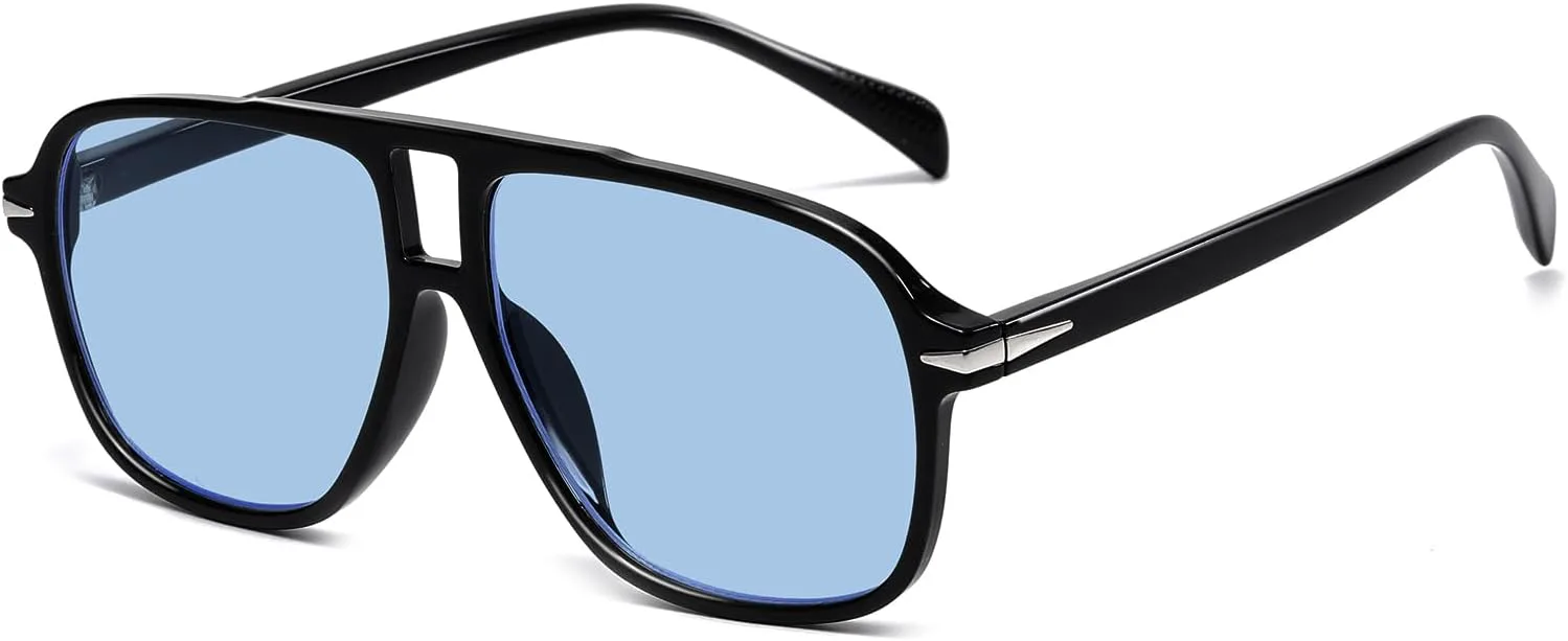 Ретро-солнцезащитные очки-авиаторы для женщин и мужчин. Модные большие квадратные солнцезащитные очки-авиаторы в стиле 70-х. Винтажные очки YouthMall, Black/Blue
Ретро-солнцезащитные очки-авиаторы для женщин и мужчин. Модные большие квадратные солнцезащитные очки-авиаторы в стиле 70-х. Винтажные очки YouthMall, Black/Blue