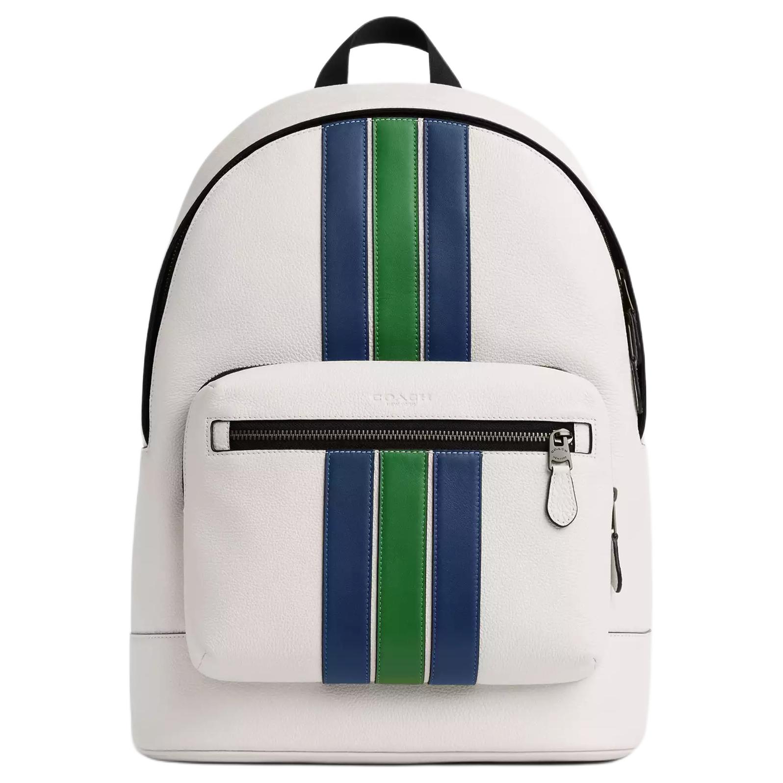 COACH Кожаный рюкзак West large мужской white & blue & green
COACH Кожаный рюкзак West large мужской white & blue & green