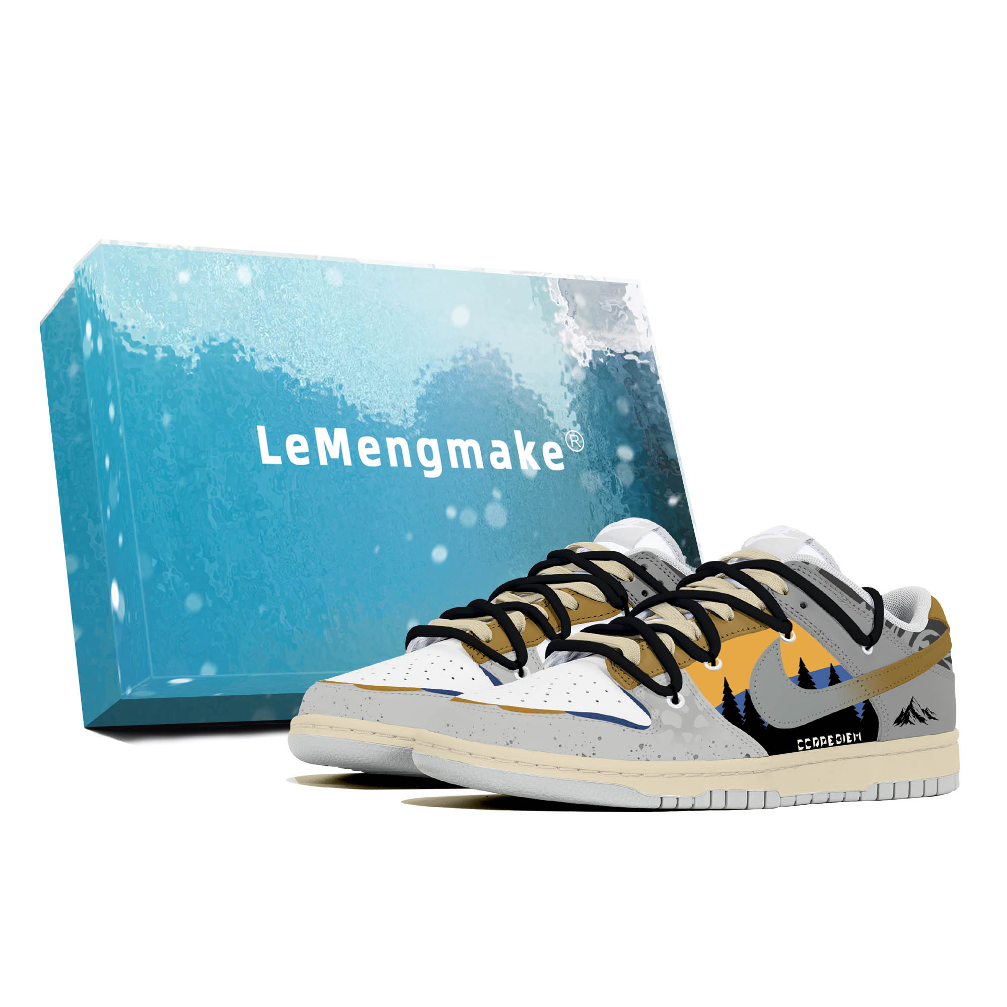 Nike Кроссовки для скейтбординга Dunk Joy Lemon, износостойкие, низкие, мужские, белые, серые 
Nike Кроссовки для скейтбординга Dunk Joy Lemon, износостойкие, низкие, мужские, белые, серые