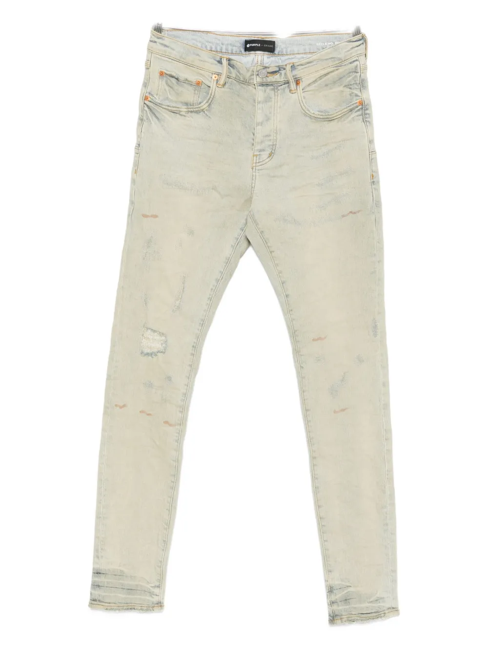 Джинсы с эффектом потертости Purple Brand, синий
Джинсы с эффектом потертости Purple Brand, синий