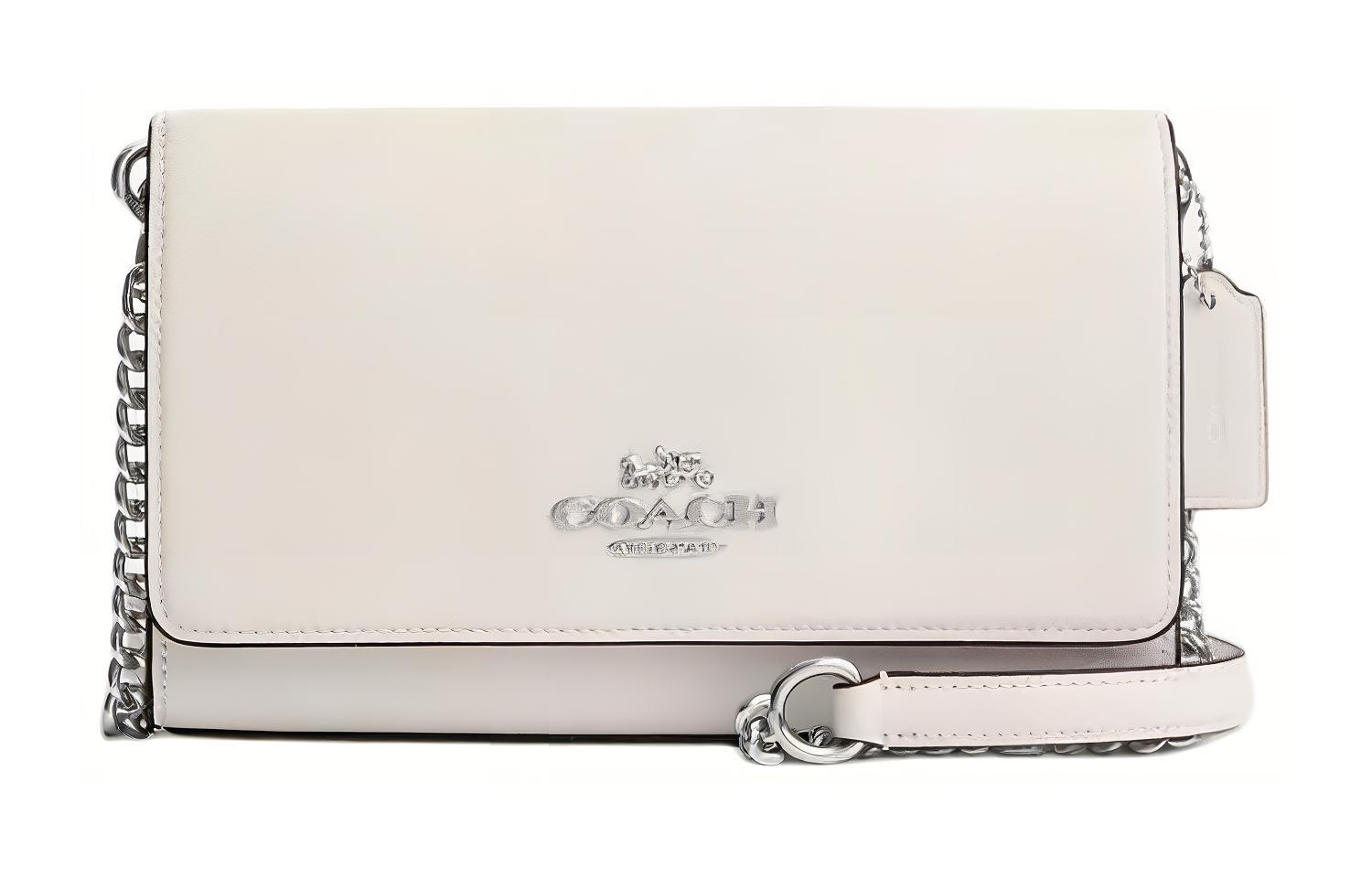 Клатч из телячьей кожи, сумка через плечо, кросс-боди Трампетс женская серебристая и мелово-белая COACH
Клатч из телячьей кожи, сумка через плечо, кросс-боди Трампетс женская серебристая и мелово-белая COACH