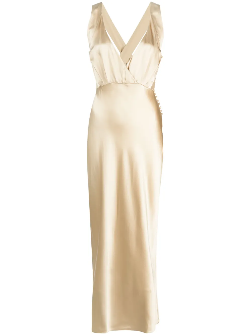 Шелковое платье The Milo Khaite, бежевый
Шелковое платье The Milo Khaite, бежевый