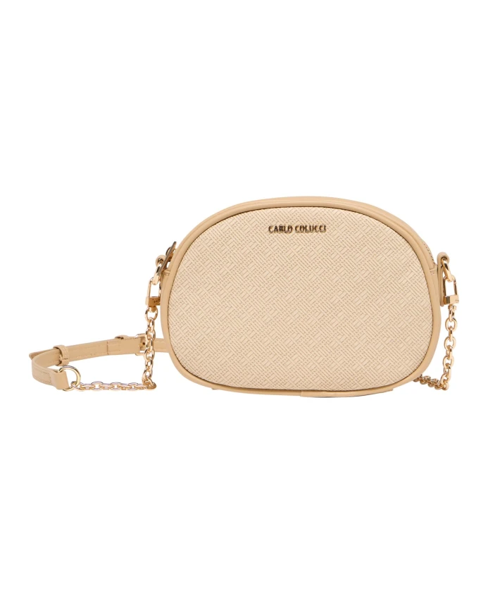 Стильная сумка через плечо в стиле рафии Carlo Colucci, бежевый
Стильная сумка через плечо в стиле рафии Carlo Colucci, бежевый