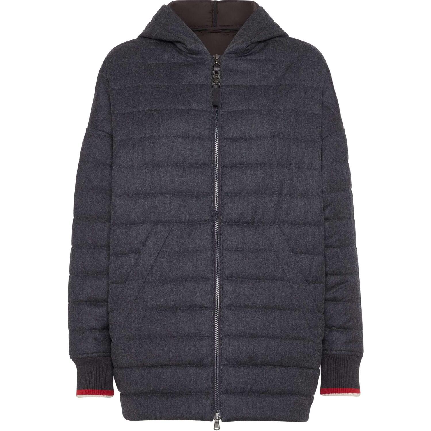 Куртка с капюшоном на молнии Brunello Cucinelli, серая
Куртка с капюшоном на молнии Brunello Cucinelli, серая