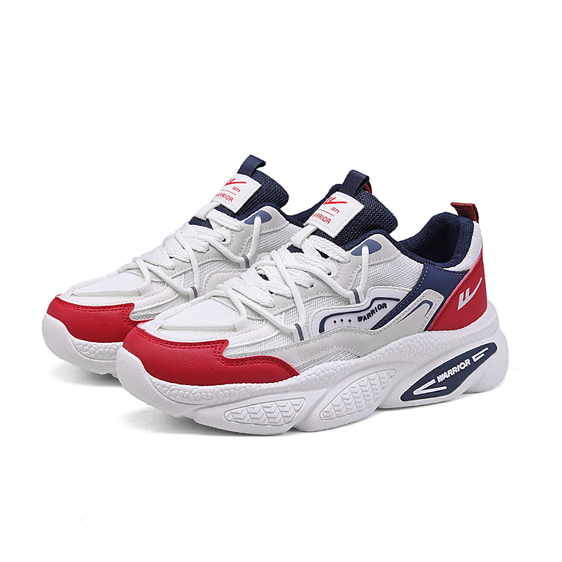 WARRIOR Низкие повседневные туфли мужские бежево-красно-синие
WARRIOR Низкие повседневные туфли мужские бежево-красно-синие
