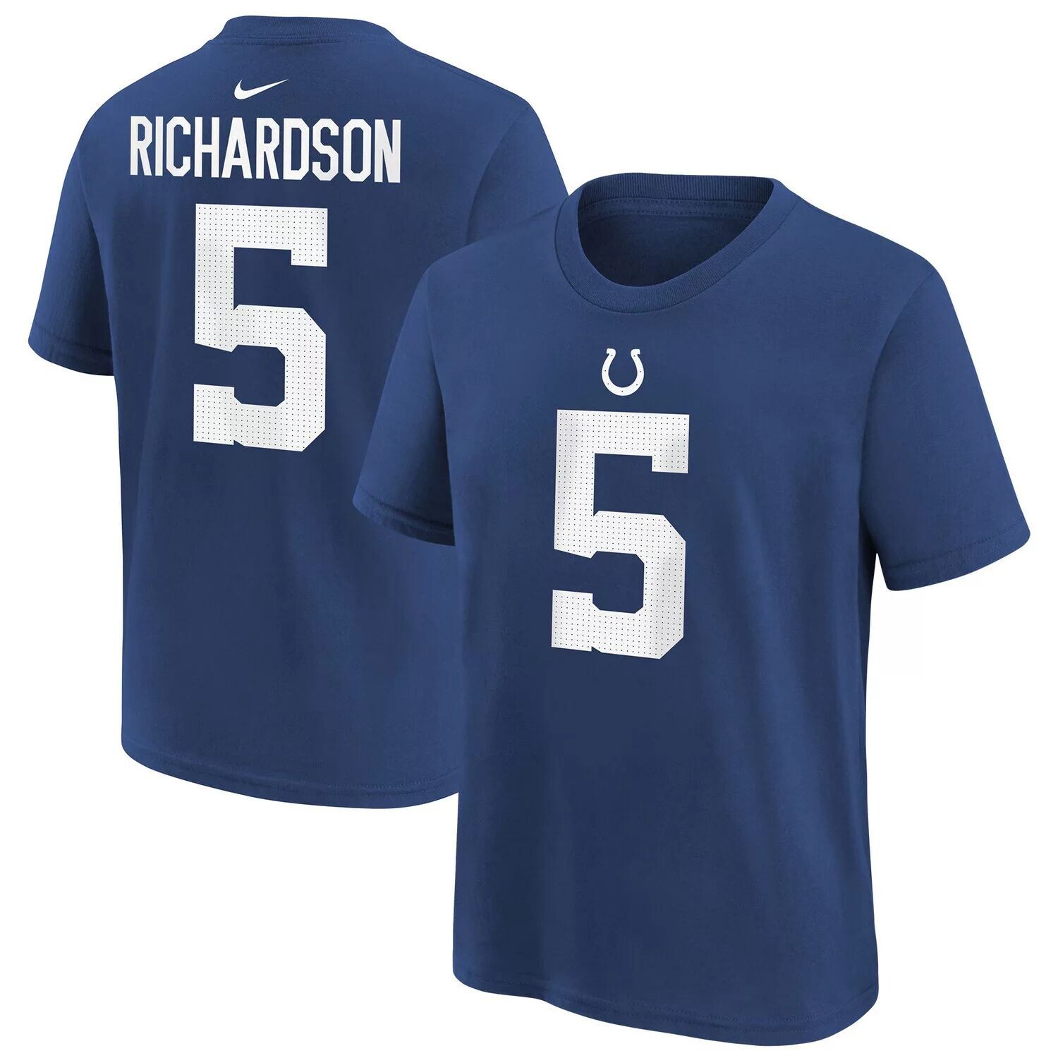 Молодежная футболка Nike Anthony Richardson Royal Indianapolis Colts 2023, футболка первого раунда драфта НФЛ с именем и номером игрока Nike
Молодежная футболка Nike Anthony Richardson Royal Indianapolis Colts 2023, футболка первого раунда драфта НФЛ с именем и номером игрока Nike