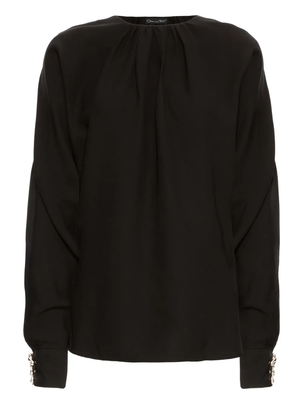 Блузка со сборками на манжетах Oscar de la Renta, черный
Блузка со сборками на манжетах Oscar de la Renta, черный