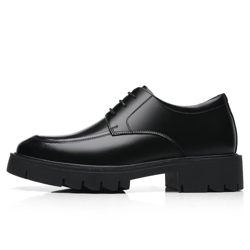 Повседневные кожаные туфли мужские низкие черные Shanpijiang, черные с перфорацией 
Повседневные кожаные туфли мужские низкие черные Shanpijiang, черные с перфорацией