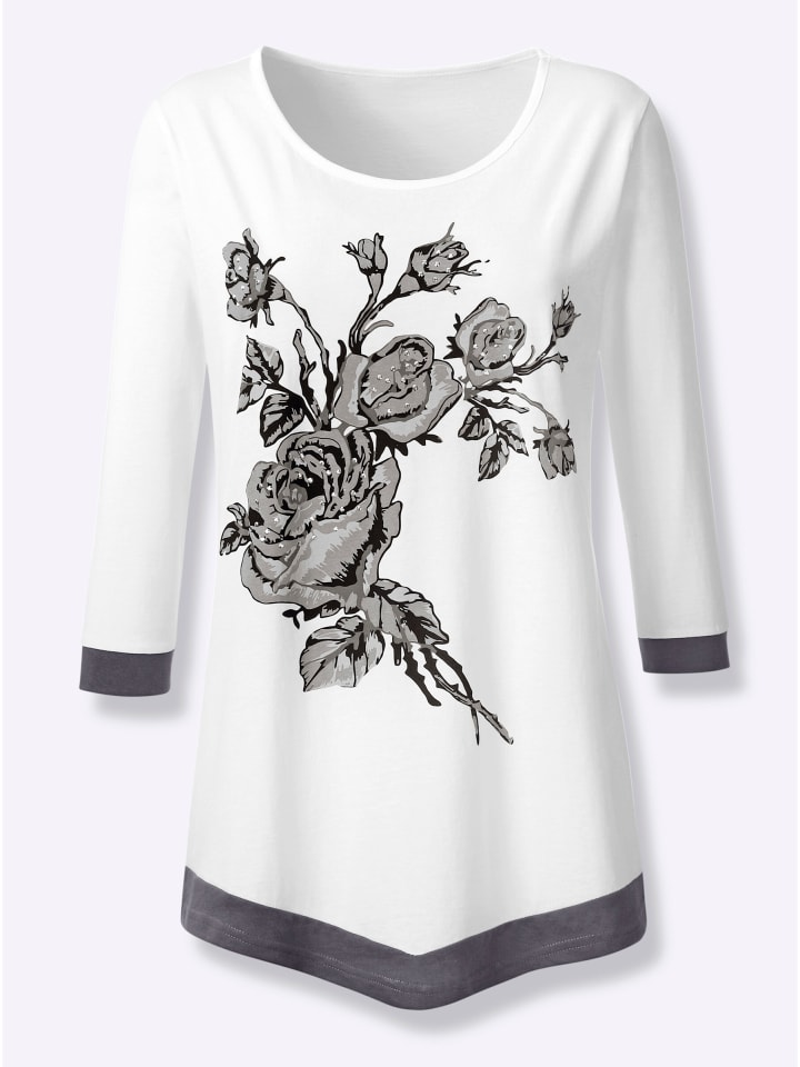 Рубашка-туника с принтом экрю-антрацит Sieh an!
Рубашка-туника с принтом экрю-антрацит Sieh an!