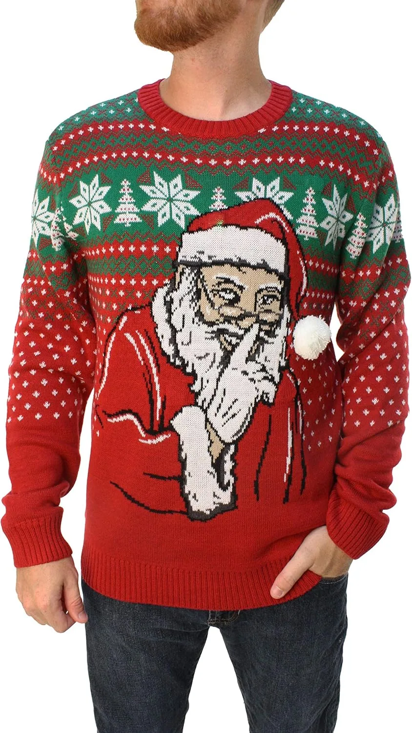Мужской свитер UglyChristmasSweater с разноцветными светодиодными мигающими огнями
Мужской свитер UglyChristmasSweater с разноцветными светодиодными мигающими огнями