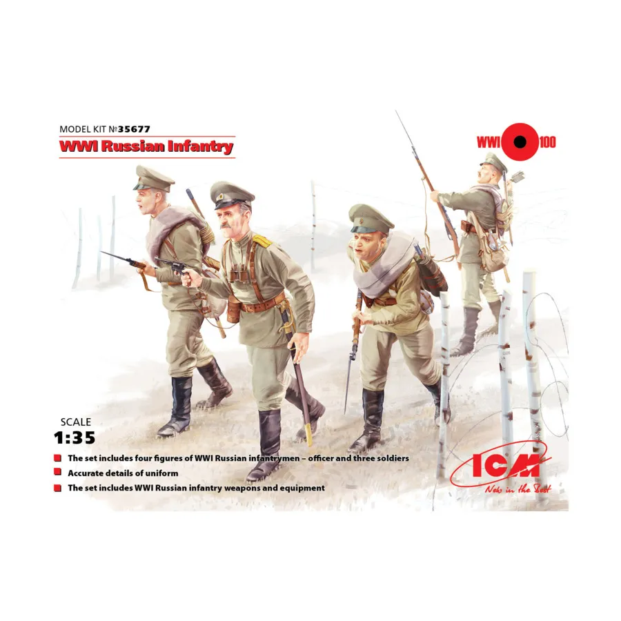 Русская пехота Первой мировой войны, Military Models 1/35 Scale (ICM)
Русская пехота Первой мировой войны, Military Models 1/35 Scale (ICM)