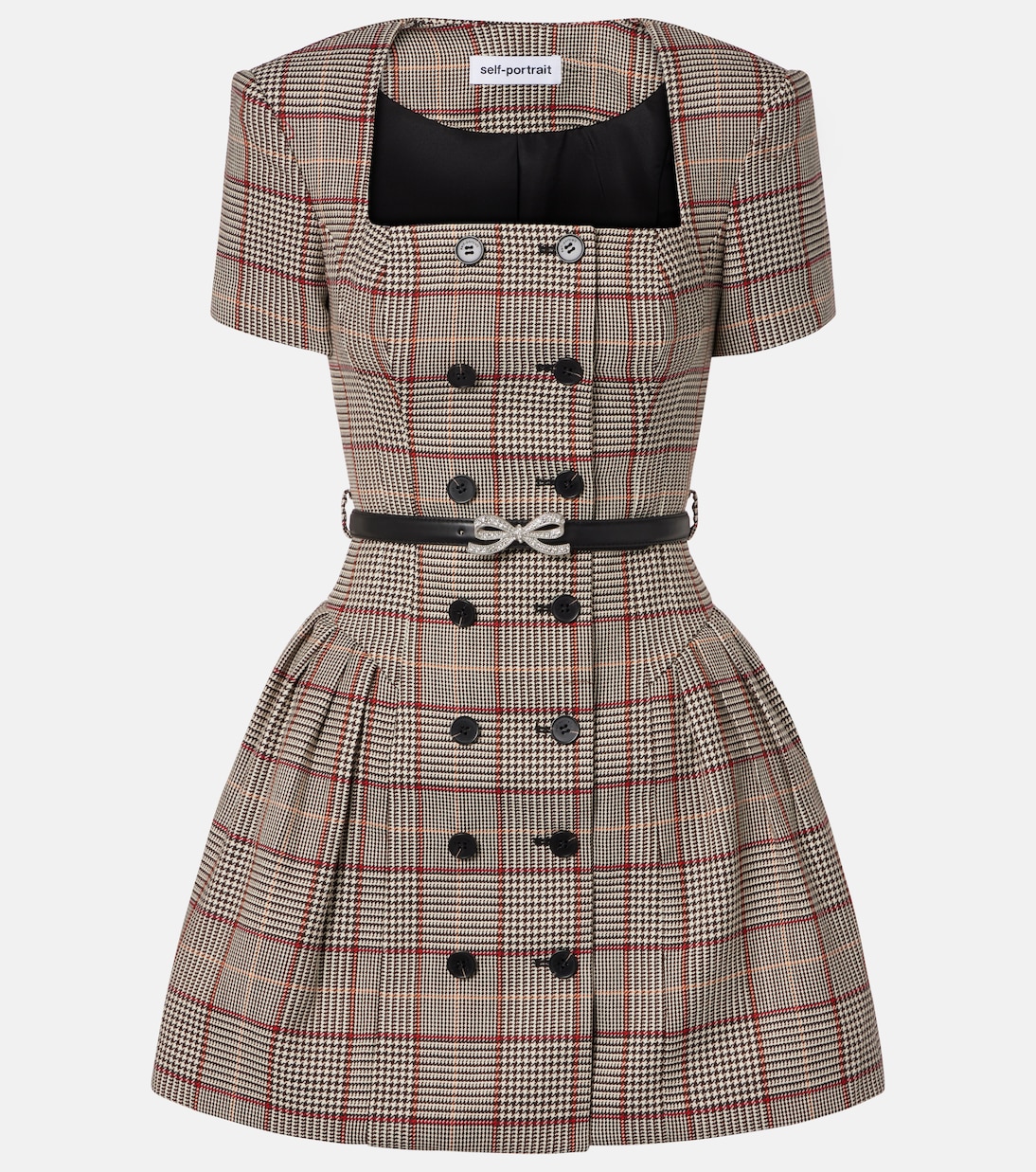 Мини-платье из шерстяной ткани в ёлочку с добавлением других волокон Self-Portrait, коричневый
Мини-платье из шерстяной ткани в ёлочку с добавлением других волокон Self-Portrait, коричневый