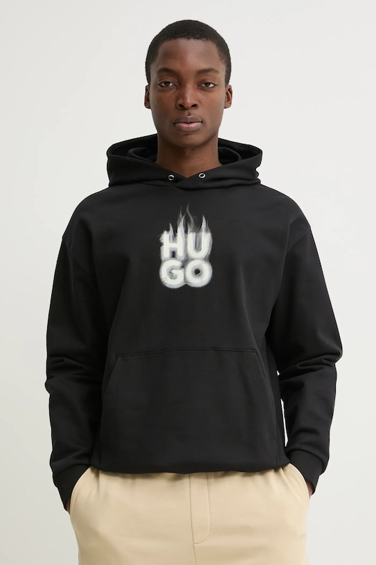 Хлопковая толстовка Hugo, черный 
Хлопковая толстовка Hugo, черный