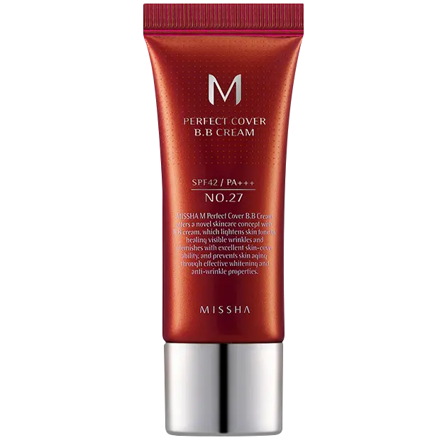 Bb-крем с фильтром spf42/pa+++ для лица 27 медовый бежевый Missha M Perfect Cover, 20 мл
Bb-крем с фильтром spf42/pa+++ для лица 27 медовый бежевый Missha M Perfect Cover, 20 мл