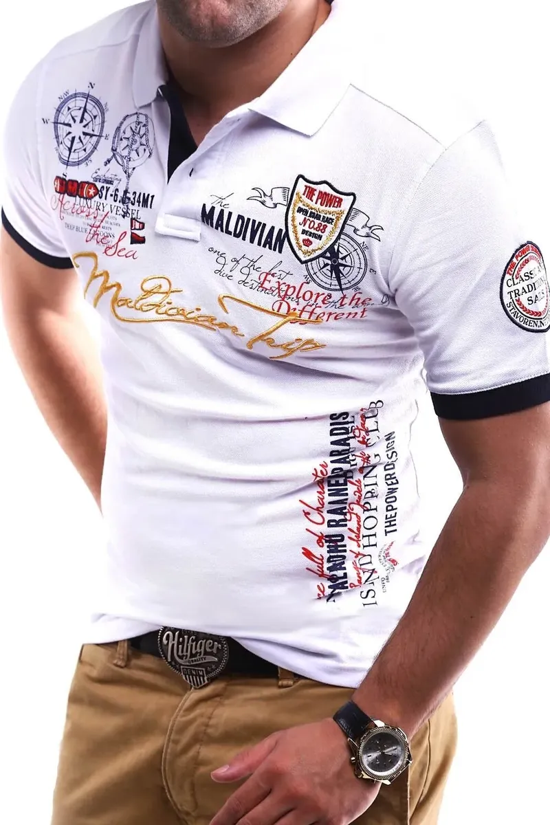 Рубашка-поло behype "TRIP", качество пике, белый
Рубашка-поло behype "TRIP", качество пике, белый