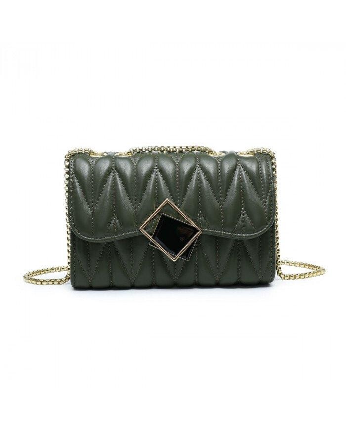 Стеганая сумка через плечо с 3 отделениями и узором JFY, зеленый
Стеганая сумка через плечо с 3 отделениями и узором JFY, зеленый