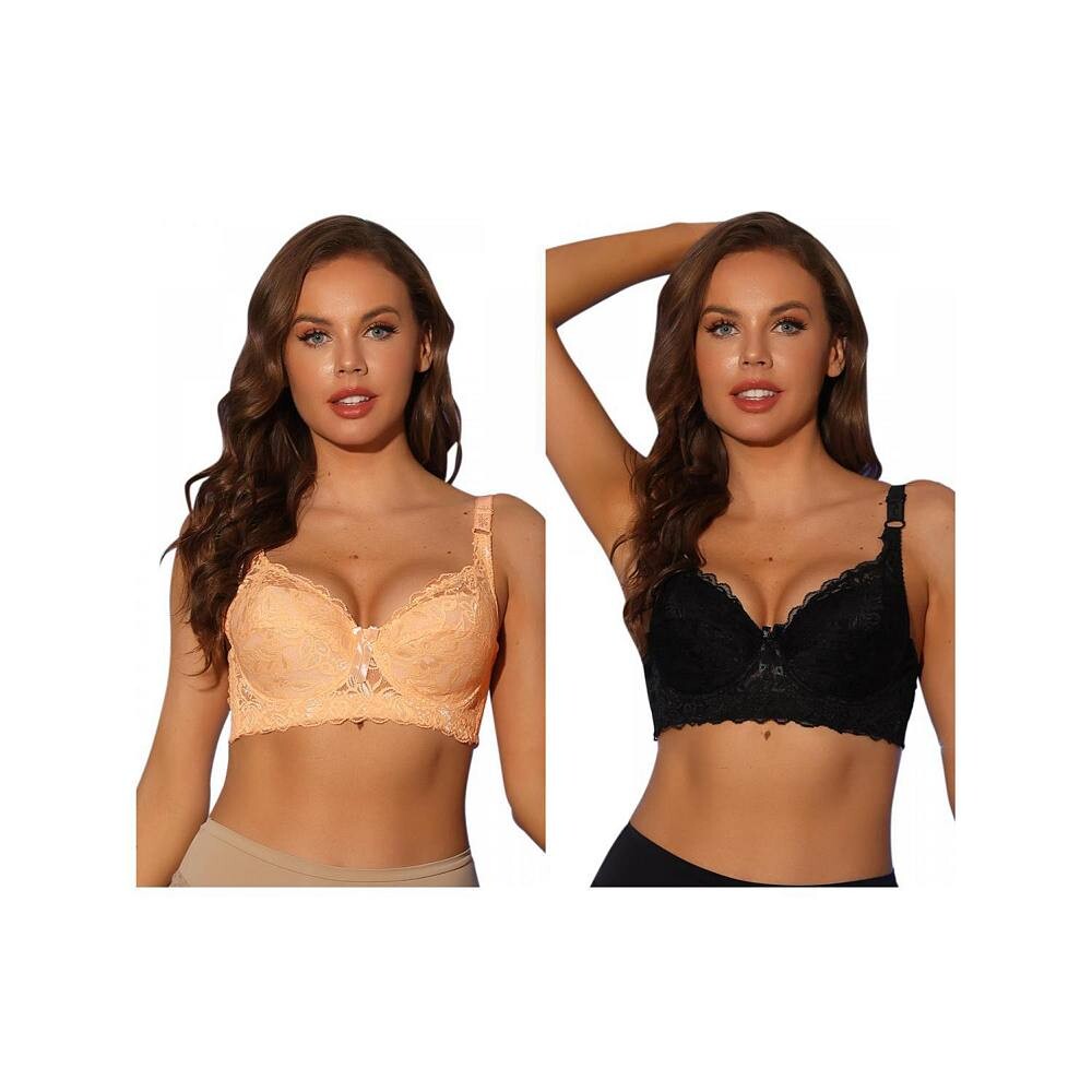 2 упаковки женских бюстгальтеров на косточках, кружевные фиксированные регулируемые бретели, бюстгальтер пуш-ап, чашка 3/4 ALLEGRA K, цвет Black Beige
2 упаковки женских бюстгальтеров на косточках, кружевные фиксированные регулируемые бретели, бюстгальтер пуш-ап, чашка 3/4 ALLEGRA K, цвет Black Beige