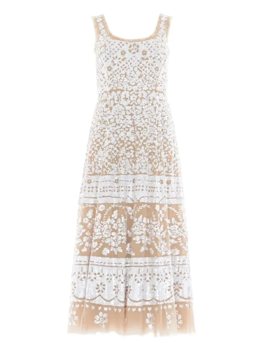 Платье миди с круглым вырезом, украшенное пайетками Needle & Thread, нейтральный
Платье миди с круглым вырезом, украшенное пайетками Needle & Thread, нейтральный
