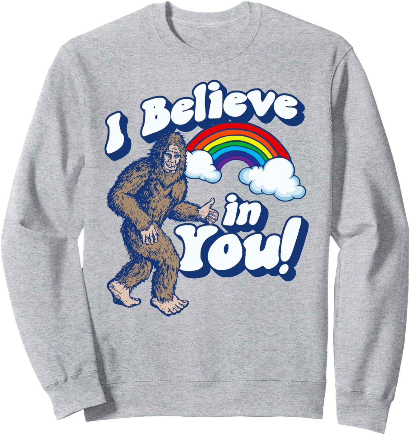 Я верю в тебя! Забавная позитивная толстовка с изображением Бигфута, Сасквоча и радуги The Lab Of Weirdos, серый
Я верю в тебя! Забавная позитивная толстовка с изображением Бигфута, Сасквоча и радуги The Lab Of Weirdos, серый