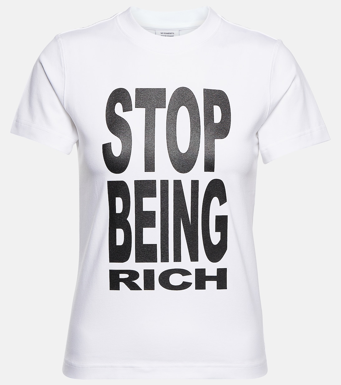 Хлопковая футболка с надписью Vetements, белый
Хлопковая футболка с надписью Vetements, белый