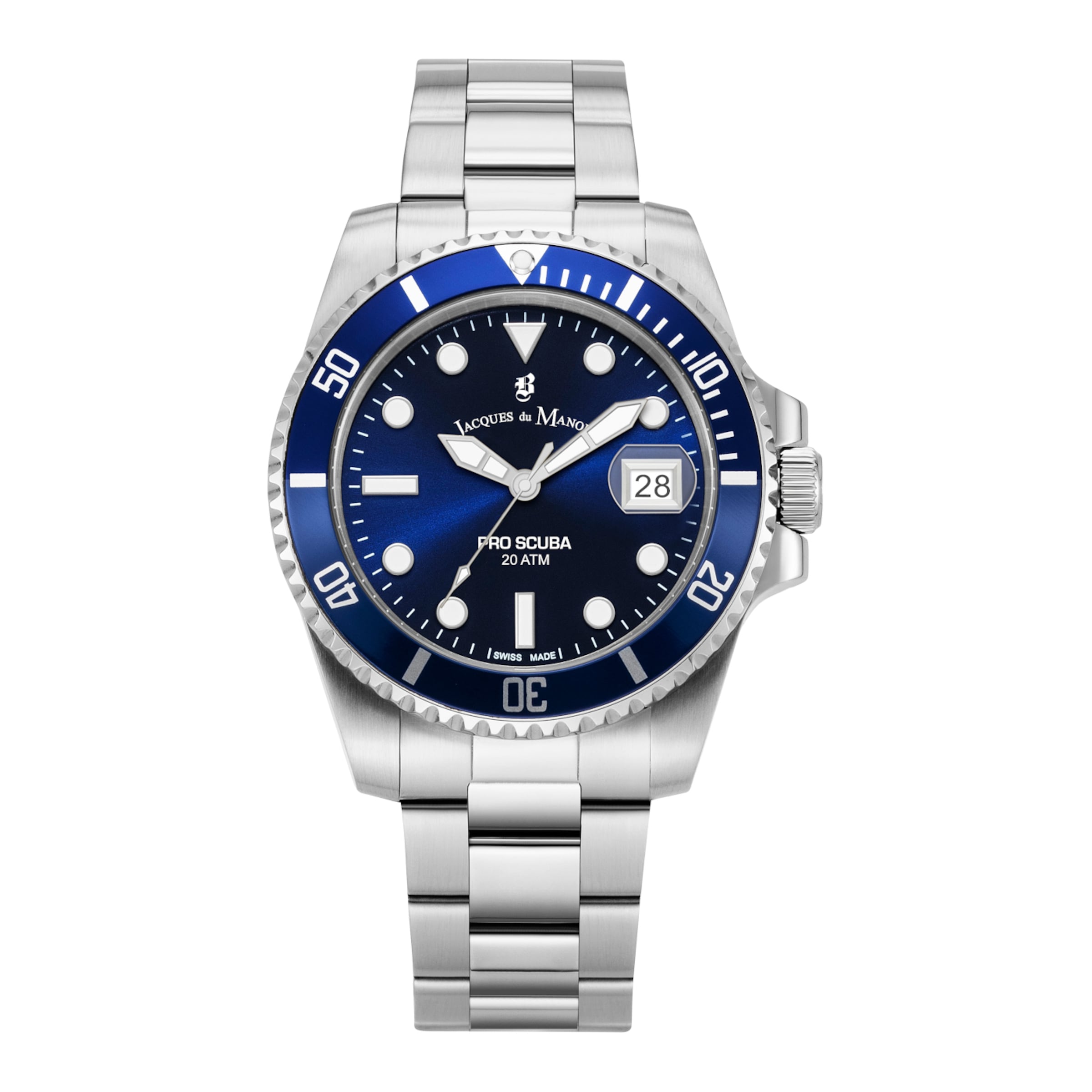 Jacques du Manoir Серебряные аналоговые часы
Jacques du Manoir Серебряные аналоговые часы