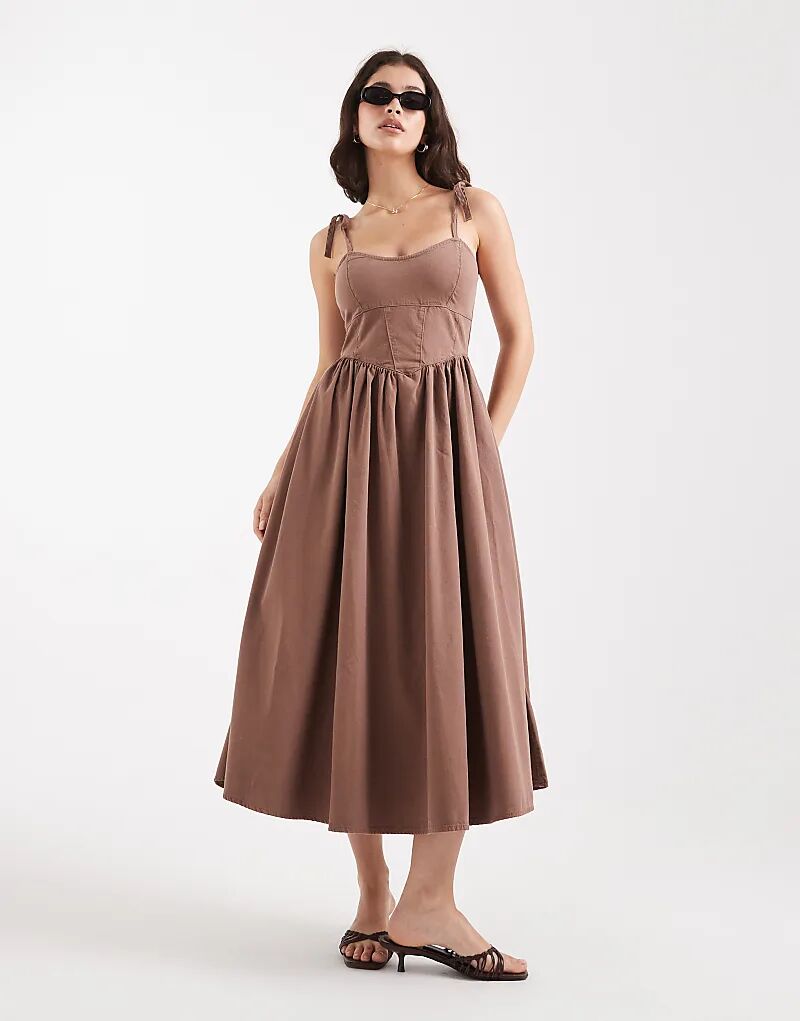 Джинсовое платье-балетка миди ASOS DESIGN цвета мокко
Джинсовое платье-балетка миди ASOS DESIGN цвета мокко