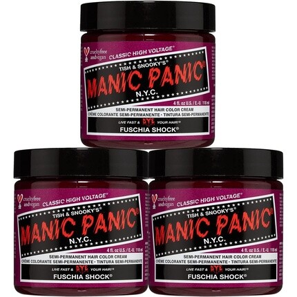 Краска для волос Fuschia Shock Classic Creme Vegan, розовая полуперманентная краска для волос без жестокости, 118 мл, Manic Panic
Краска для волос Fuschia Shock Classic Creme Vegan, розовая полуперманентная краска для волос без жестокости, 118 мл, Manic Panic