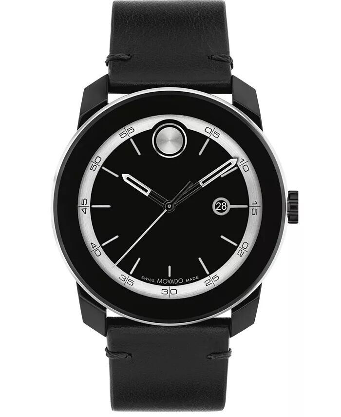 Мужские часы Bold TR90 со швейцарским кварцем, черные кожаные часы, 42 мм Movado, черный
Мужские часы Bold TR90 со швейцарским кварцем, черные кожаные часы, 42 мм Movado, черный