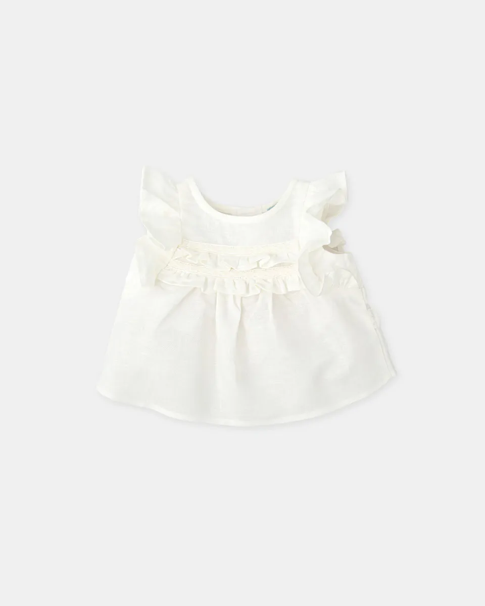 Льняная блузка для девочки с оборками Tutto Piccolo, белый
Льняная блузка для девочки с оборками Tutto Piccolo, белый