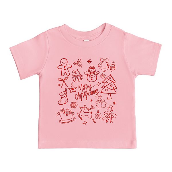 Футболка с коротким рукавом для малышей с новогодними рисунками The Juniper Shop, Pink
Футболка с коротким рукавом для малышей с новогодними рисунками The Juniper Shop, Pink