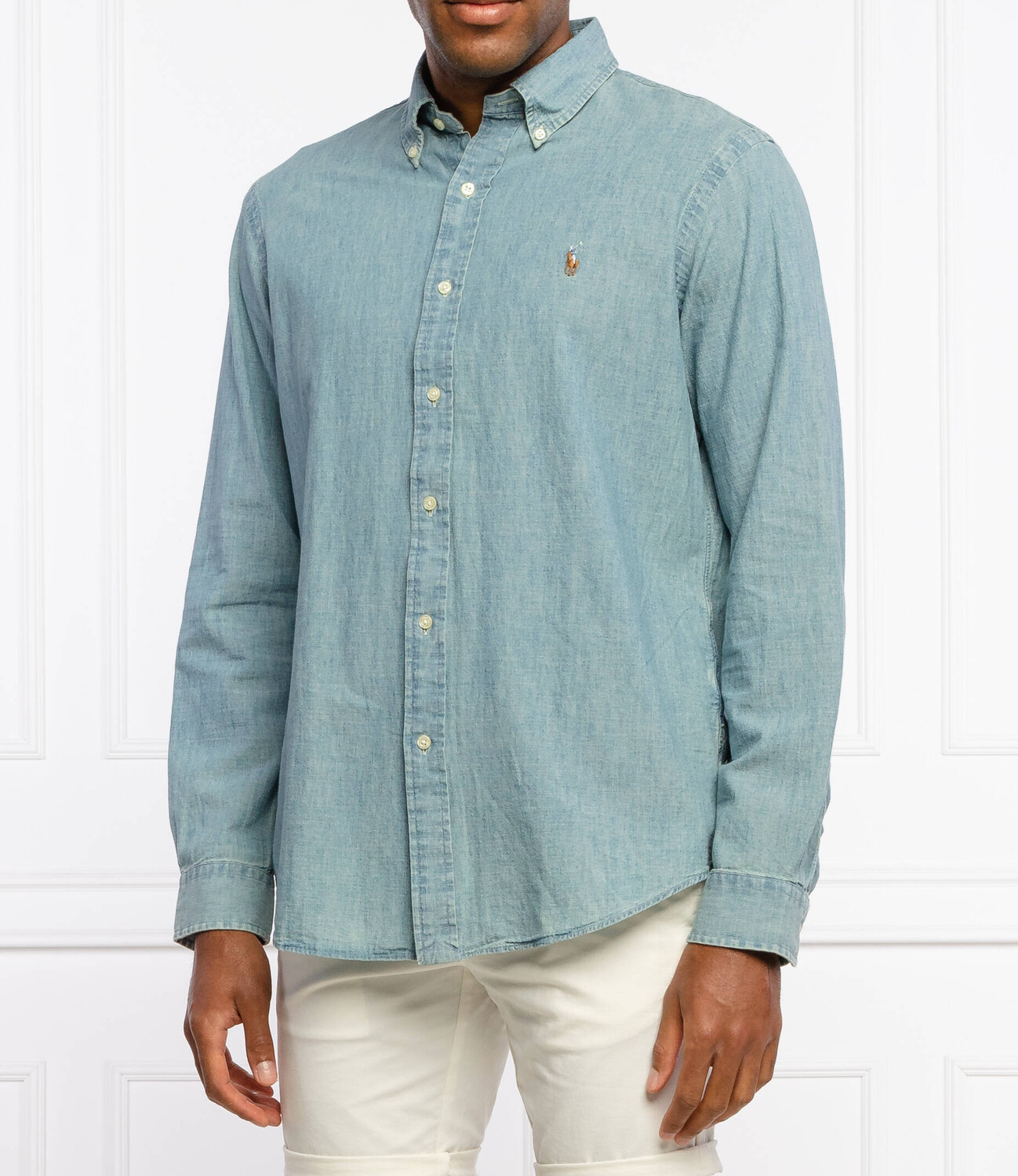 Рубашка POLO RALPH LAUREN custom fit denim, синий 
Рубашка POLO RALPH LAUREN custom fit denim, синий