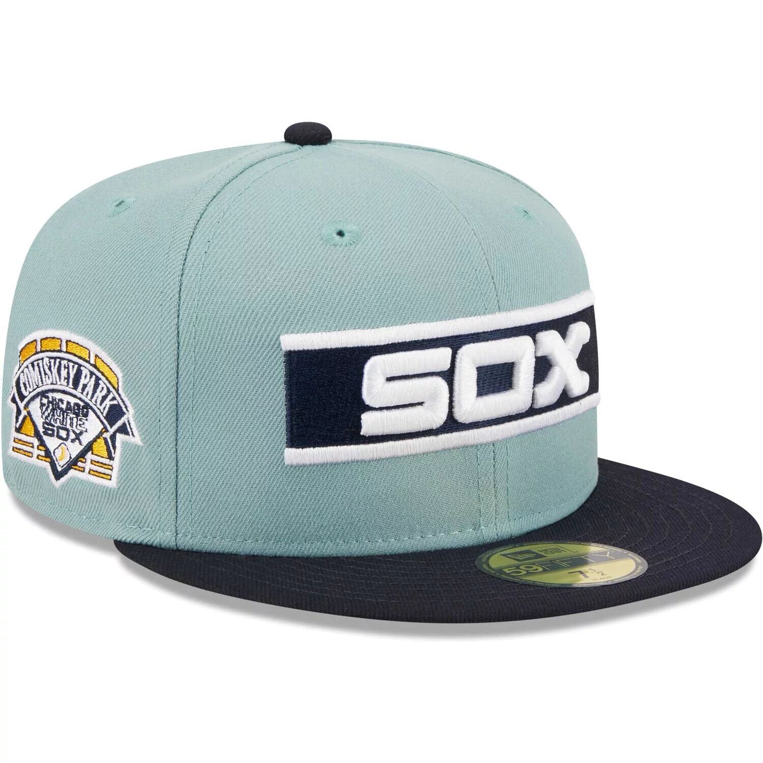 Мужская шляпа New Era светло-синяя/темно-синяя Chicago White Sox Beach Kiss 59FIFTY
Мужская шляпа New Era светло-синяя/темно-синяя Chicago White Sox Beach Kiss 59FIFTY