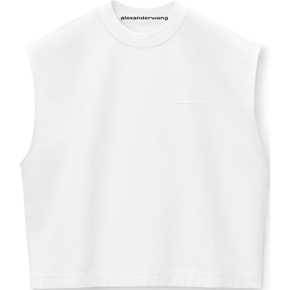 Хлопковая майка с тисненым логотипом Alexander Wang, белый
Хлопковая майка с тисненым логотипом Alexander Wang, белый