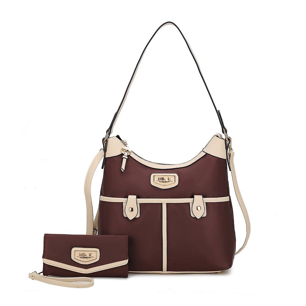 Mkf Collection Harper Нейлоновая сумка-хобо с таким же кошельком от Mia K MKF Collection, цвет Coffee
Mkf Collection Harper Нейлоновая сумка-хобо с таким же кошельком от Mia K MKF Collection, цвет Coffee