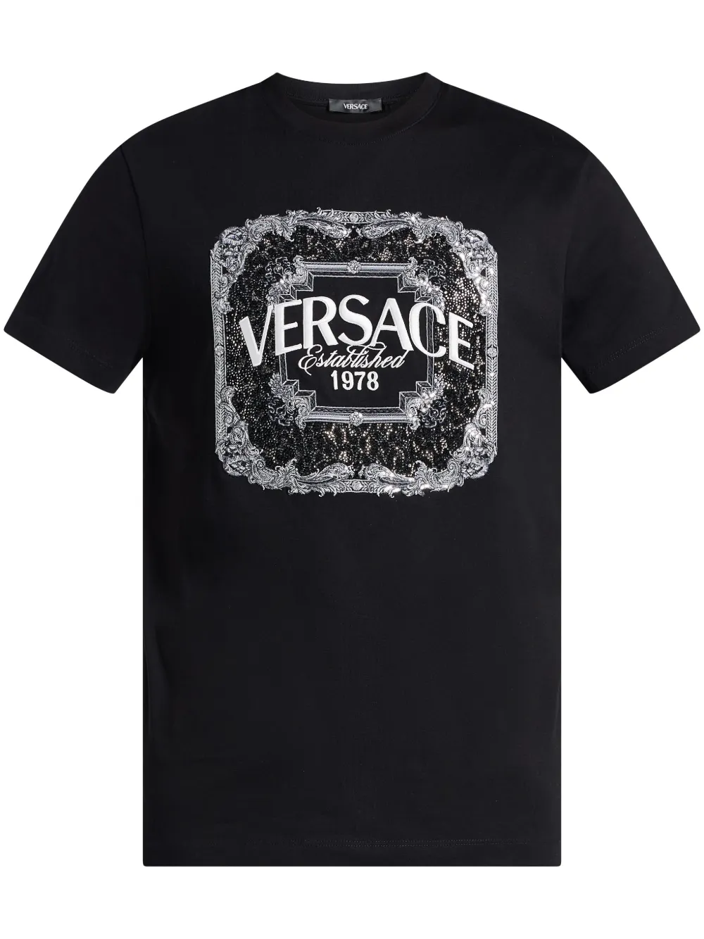 Футболка с вышитым логотипом VERSACE, черный
Футболка с вышитым логотипом VERSACE, черный