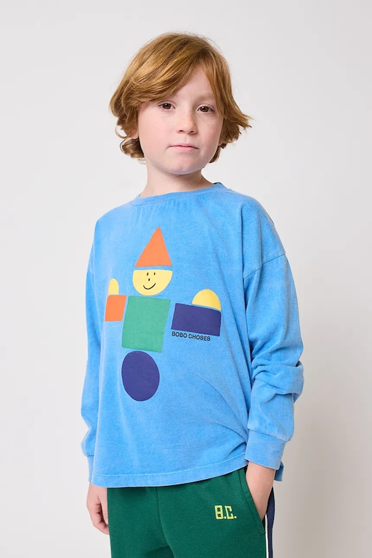 Детский лонгслив с длинным рукавом Bobo Choses, синий
Детский лонгслив с длинным рукавом Bobo Choses, синий