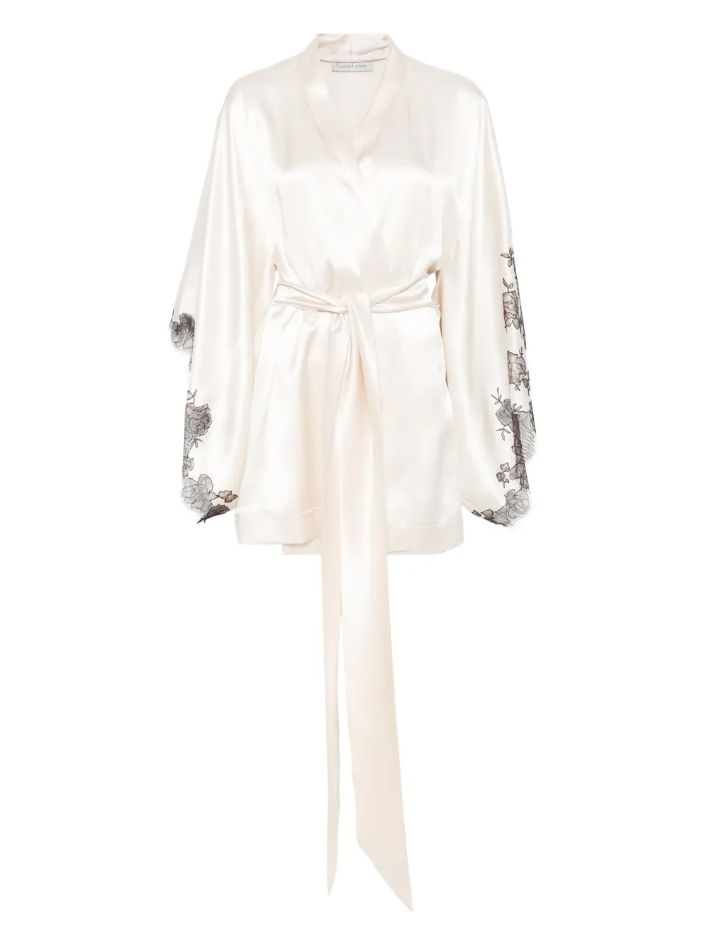 Короткий халат из шелка Carine Gilson, нейтральный
Короткий халат из шелка Carine Gilson, нейтральный