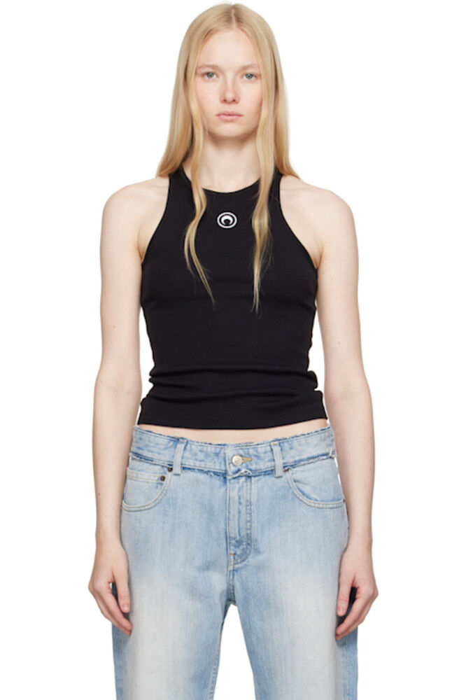 Майка из джерси с логотипом Black Moon в рубчик Marine Serre
Майка из джерси с логотипом Black Moon в рубчик Marine Serre