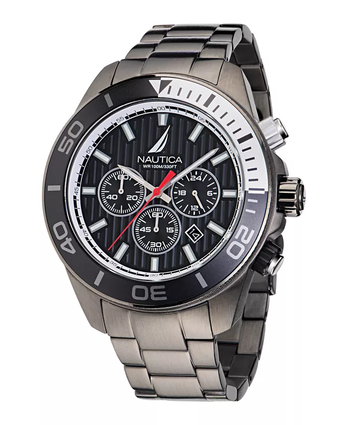 Мужские хронограф часы из нержавеющей стали серебристого цвета, 48mm Nautica, Черный, Мужские хронограф часы из нержавеющей стали серебристого цвета, 48mm Nautica
Мужские хронограф часы из нержавеющей стали серебристого цвета, 48mm Nautica, Черный, Мужские хронограф часы из нержавеющей стали серебристого цвета, 48mm Nautica
