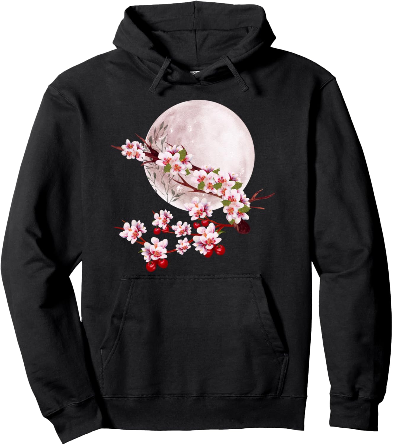 Худи с цветочным рисунком «Цветущая вишня, полная луна, сакура» Sakura Cherry Blossom Moon Designs, черный
Худи с цветочным рисунком «Цветущая вишня, полная луна, сакура» Sakura Cherry Blossom Moon Designs, черный