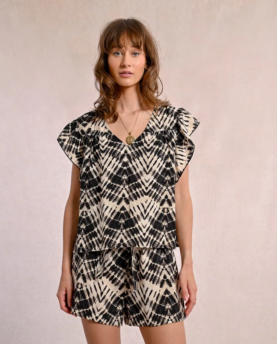 Женский топ с принтом и рукавами-бабочками Molly Bracken, бежевый
Женский топ с принтом и рукавами-бабочками Molly Bracken, бежевый