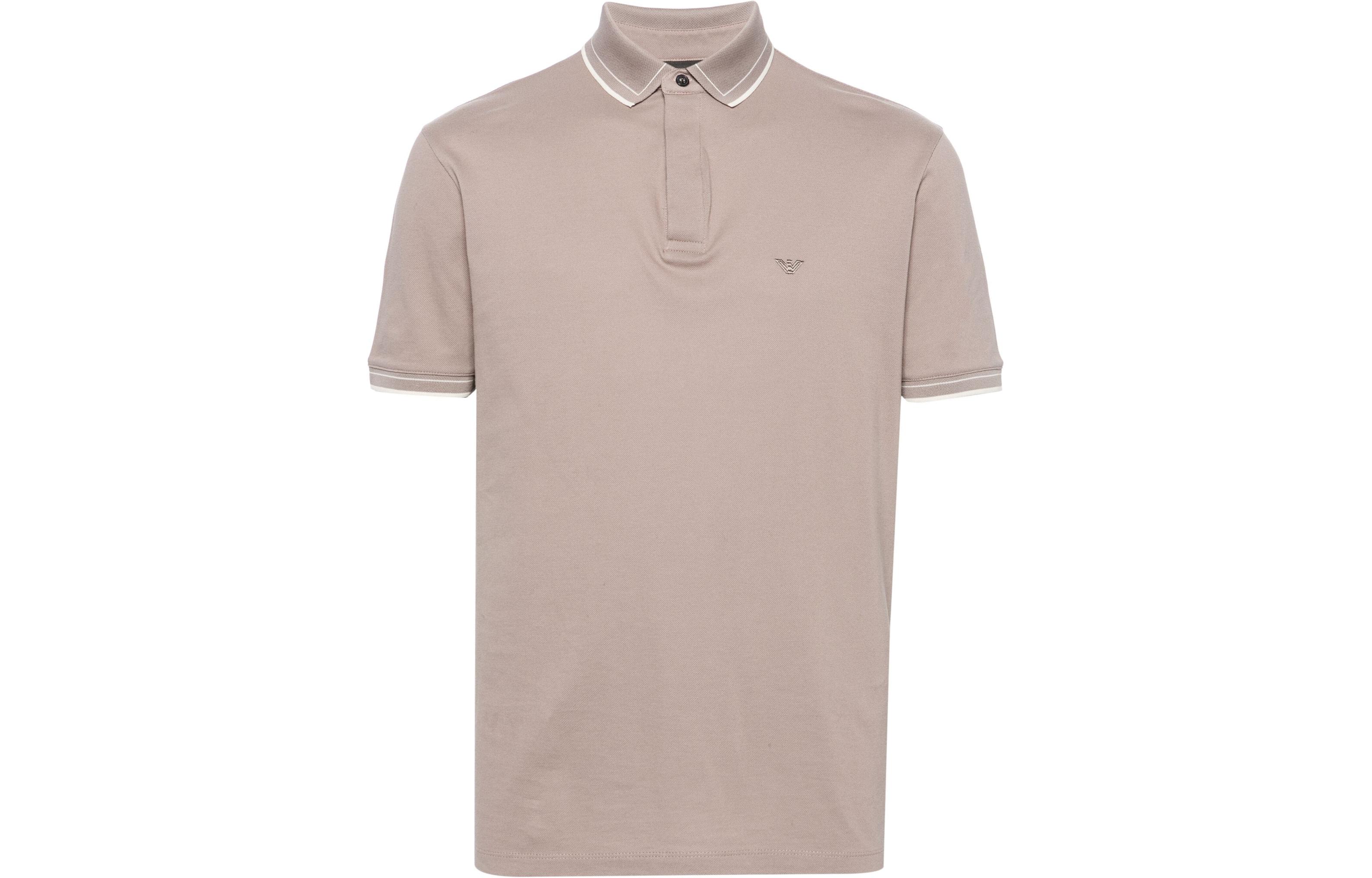 Поло с вышитым логотипом и контрастной отделкой EMPORIO ARMANI, цвет тауп
Поло с вышитым логотипом и контрастной отделкой EMPORIO ARMANI, цвет тауп