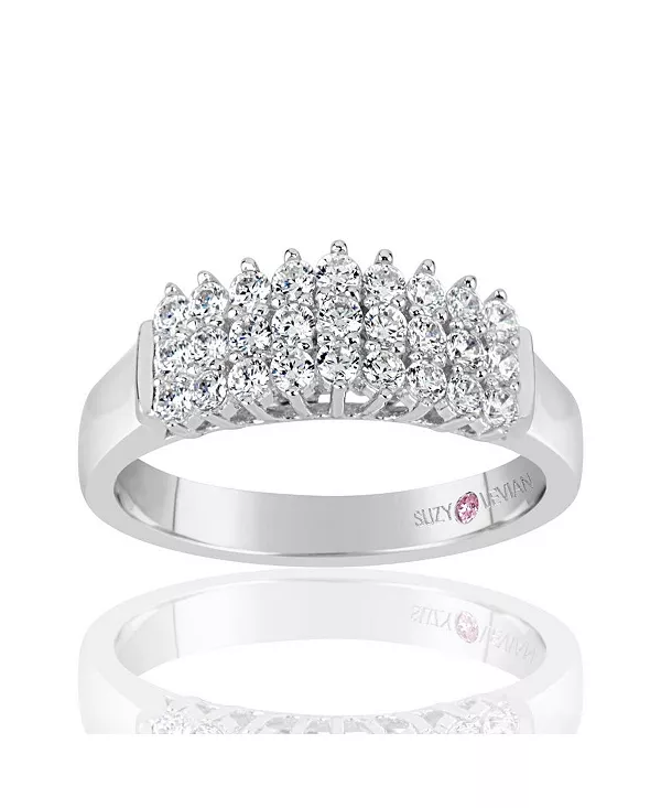 Кольцо Suzy Levian из стерлингового серебра с тремя рядами кубических цирконий в форме пирамиды Suzy Levian New York, white
Кольцо Suzy Levian из стерлингового серебра с тремя рядами кубических цирконий в форме пирамиды Suzy Levian New York, white