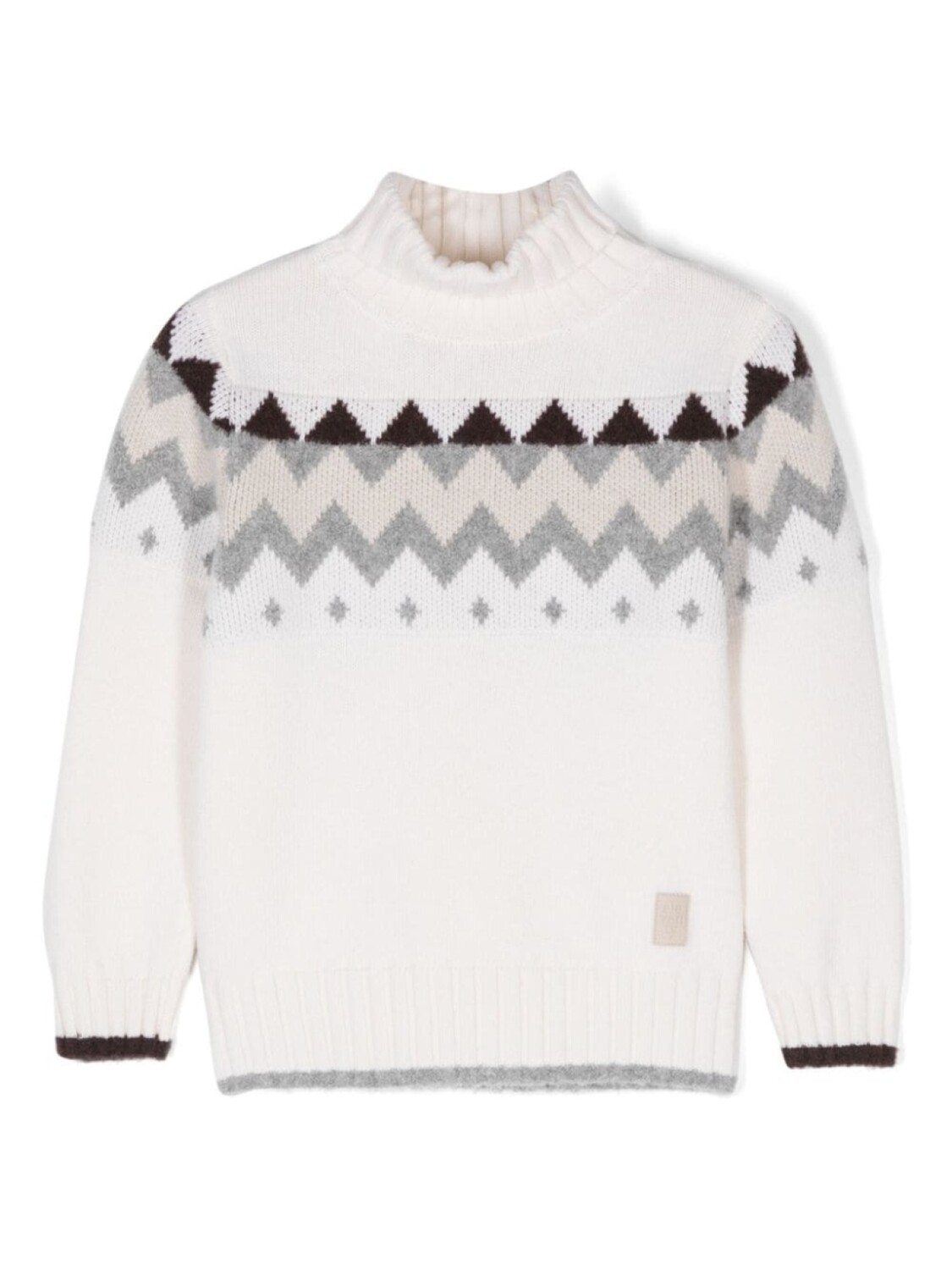 Eleventy Kids свитер, связанный интарсией, нейтральный цвет
Eleventy Kids свитер, связанный интарсией, нейтральный цвет