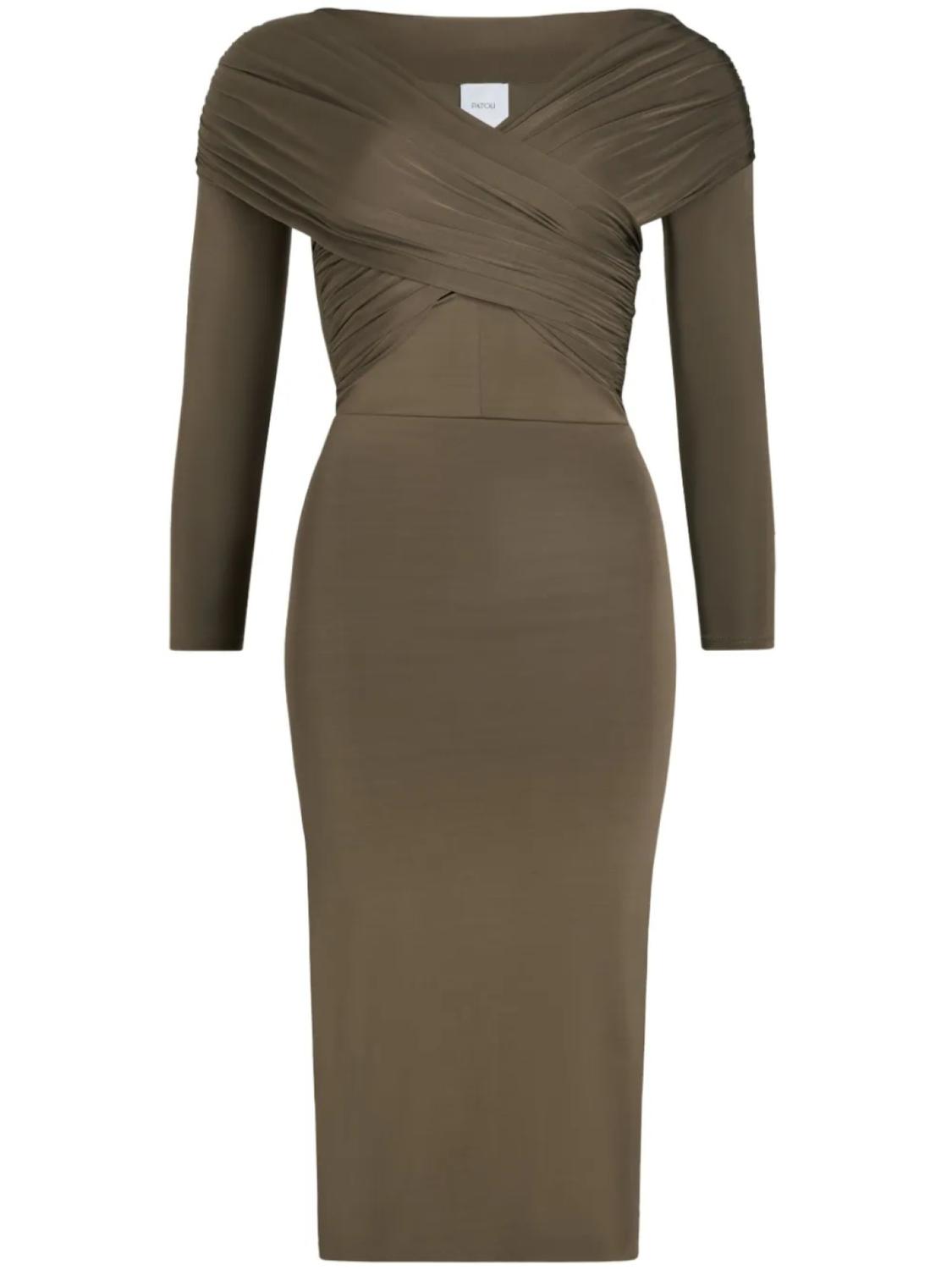 Patou платье миди из джерси с запахом, коричневый
Patou платье миди из джерси с запахом, коричневый